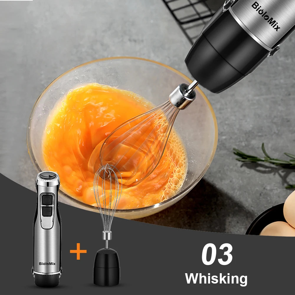 BioloMix 1200W Immersion Blender 4 In 1 With Chopper