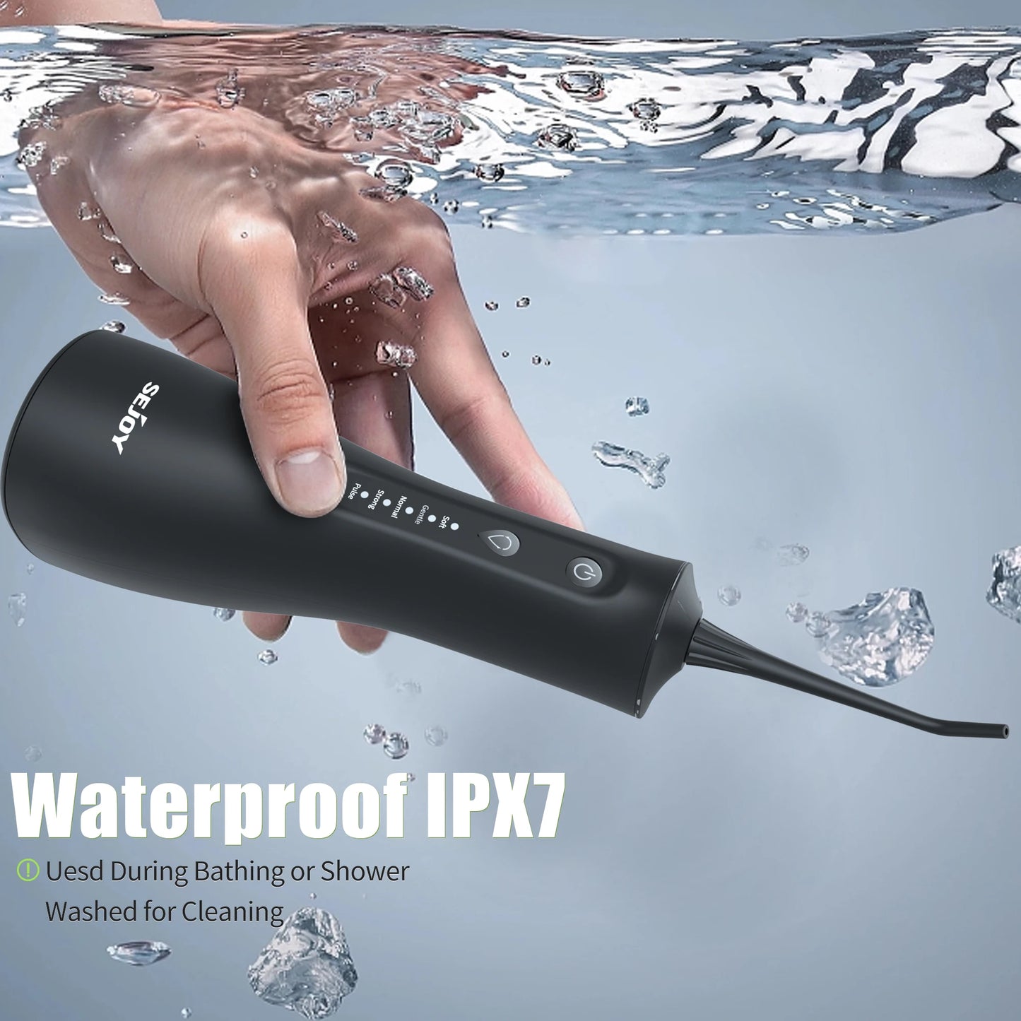 SEJOY USB Rechargeable Dental Water Flosser with 5 Modes