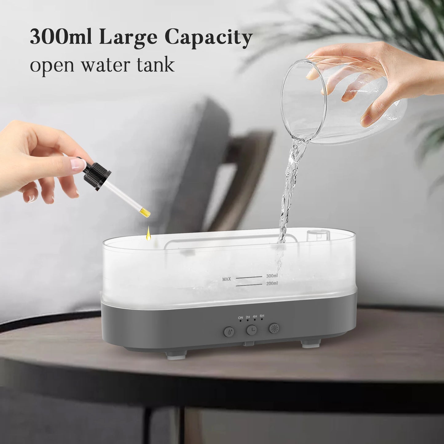 Small Ultrasonic Aroma Diffuser Humidifier With LED Light