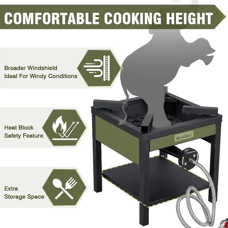 Bestfire 260000 BTU Outdoor Propane Gas Stove for Ultimate Cooking Performance