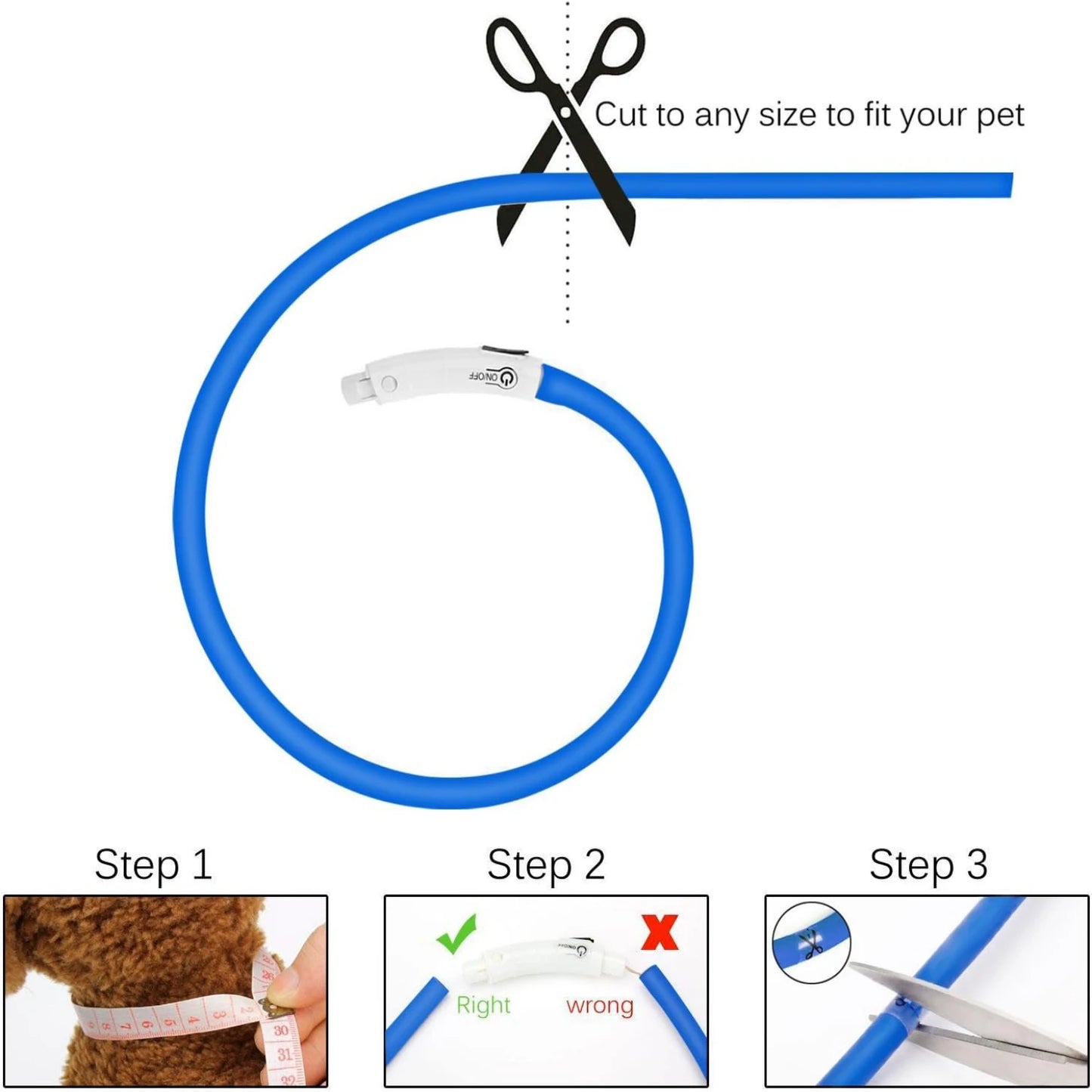 LISM LED Dog Collar for Enhanced Night Safety