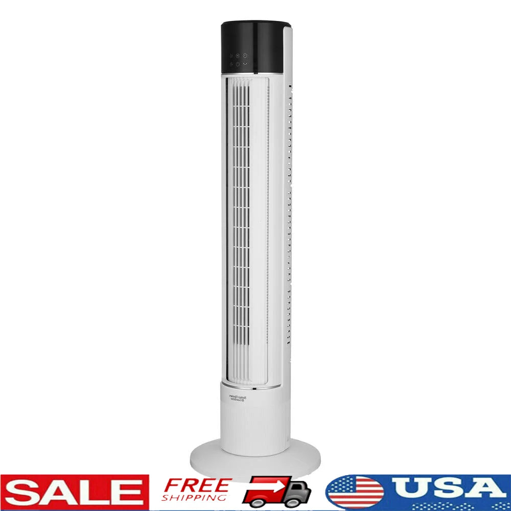 Tower Fan With Remote Timer LED Display Three Speeds
