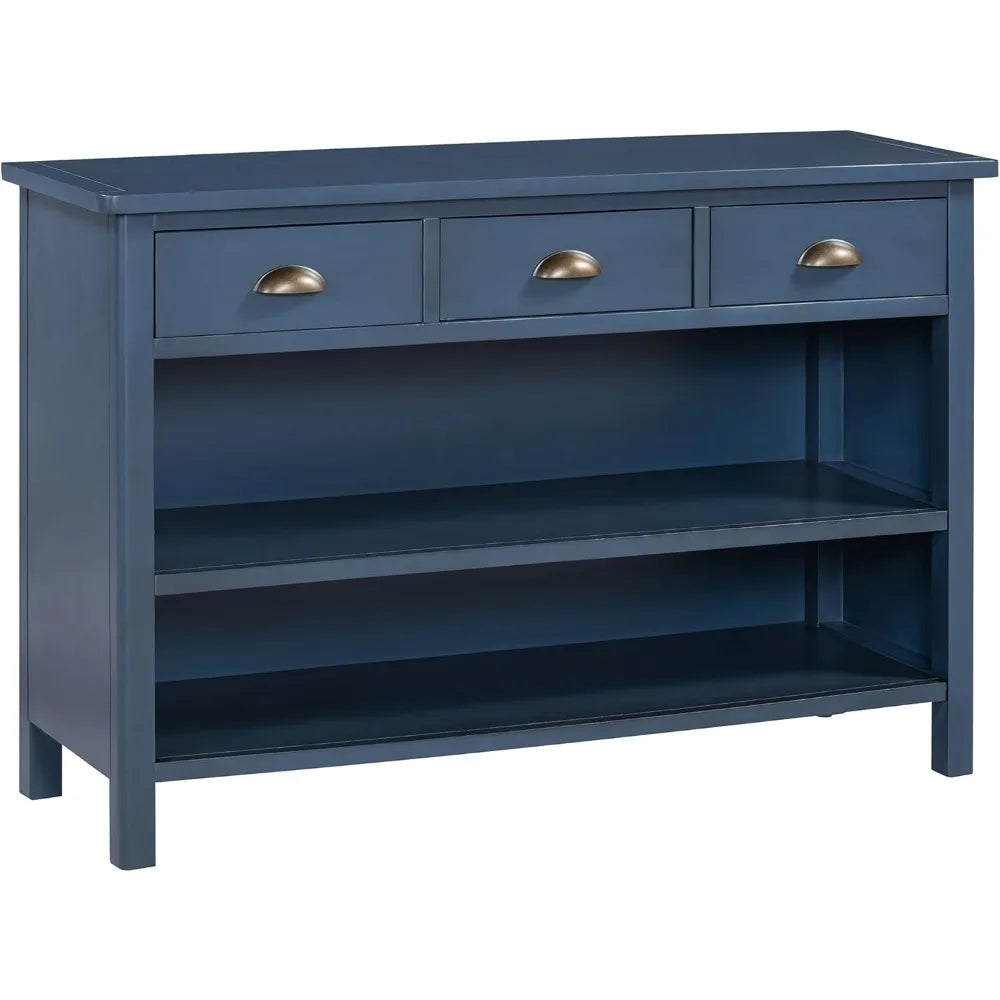 Rustic Farmhouse 47 Inch Console Table With Storage