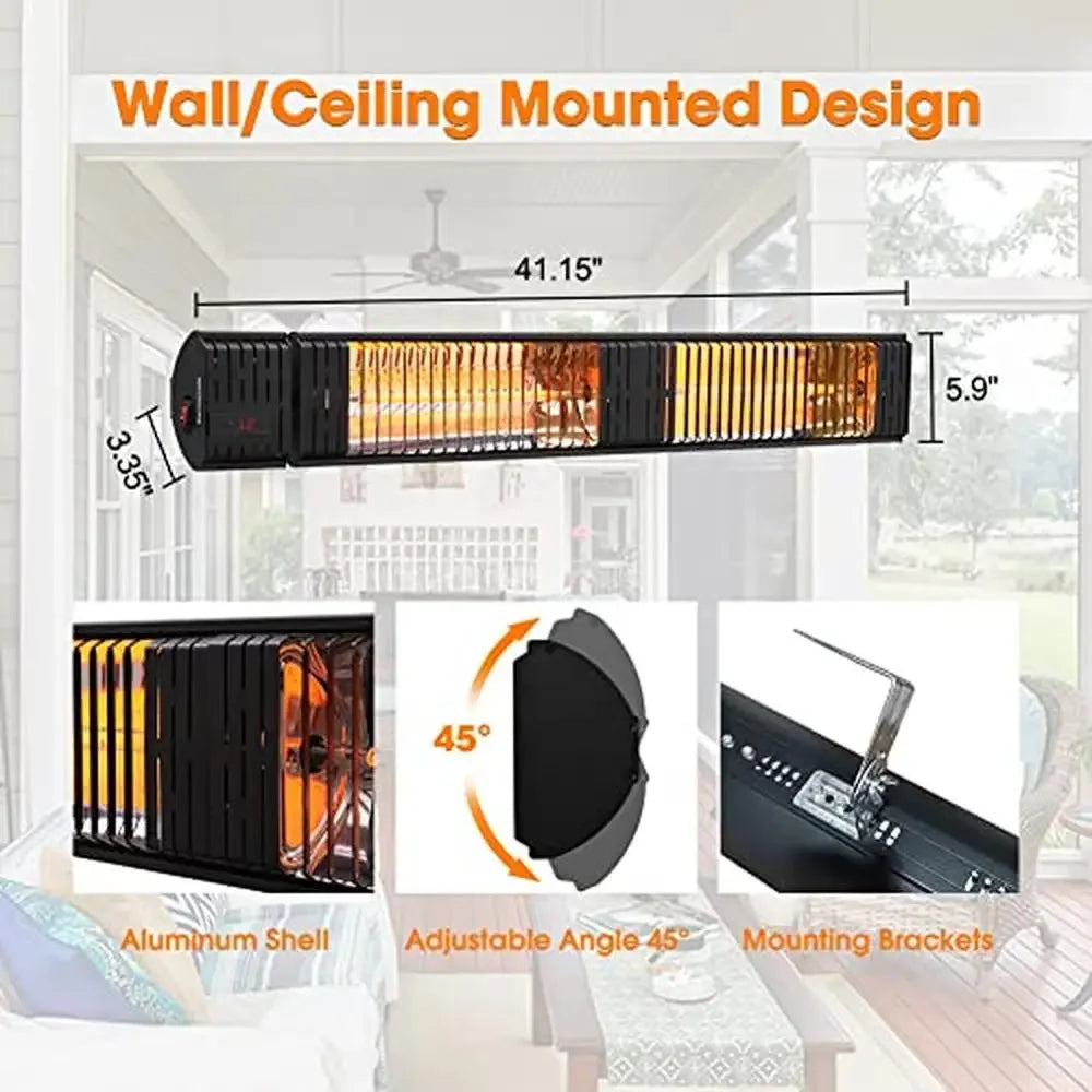 Infrared Patio Heater 3000W Carbon Fiber Instant Outdoor