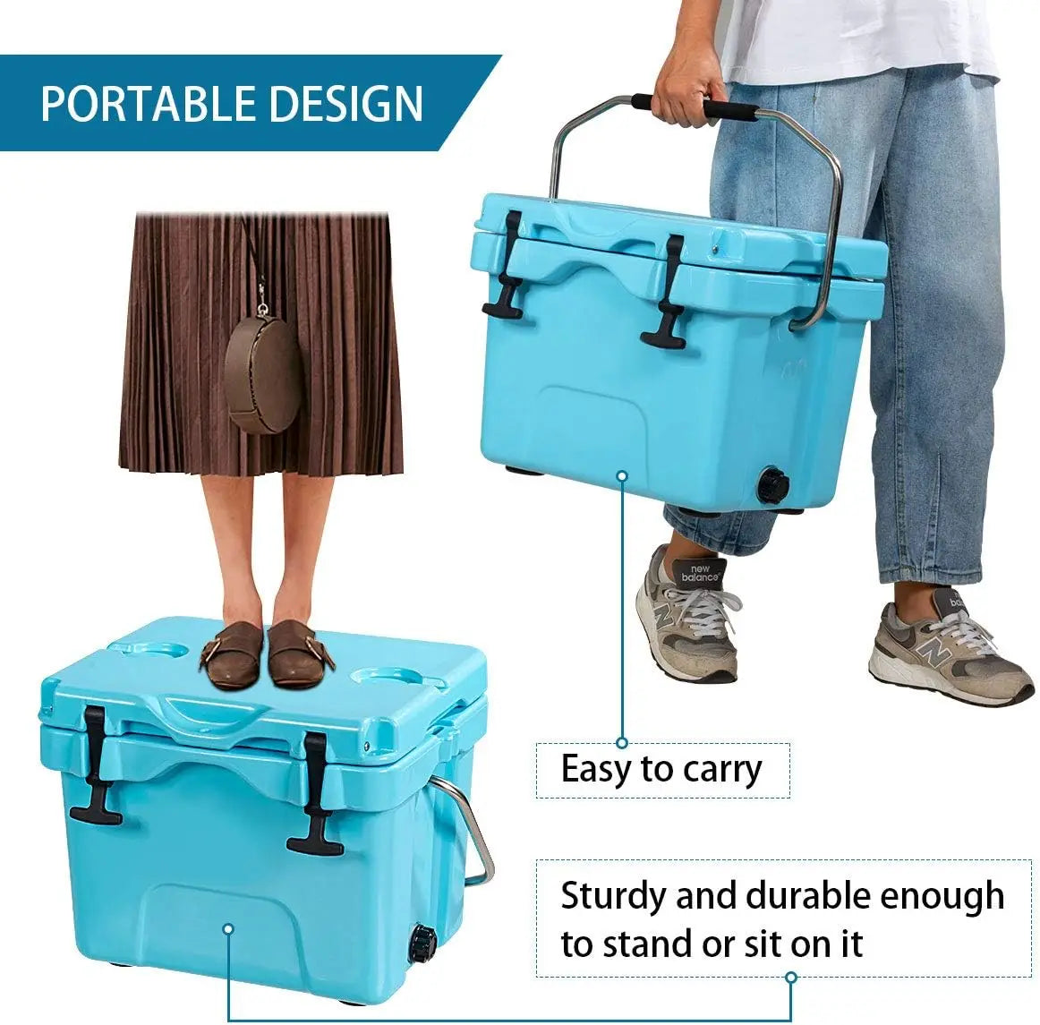 OutdoorPro 16 Quart Cooler With 35 Days Ice Retention