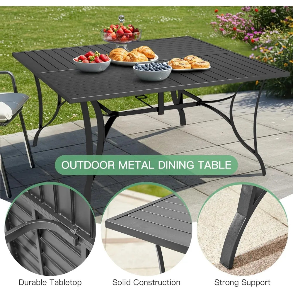 Elegant 9 Piece Patio Dining Set for Stylish Outdoor Gatherings