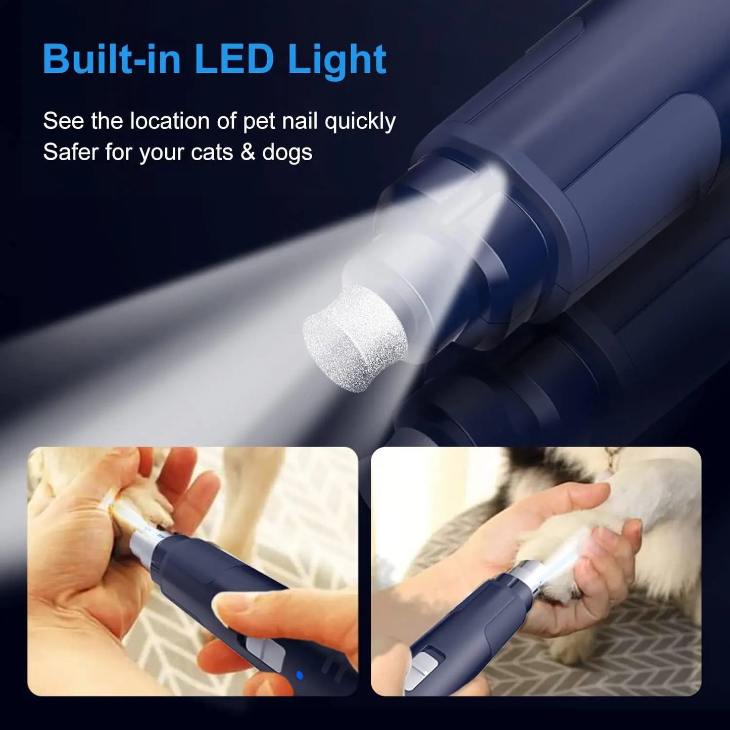 NPET Dog Nail Grinder with Guard for Safe Grooming