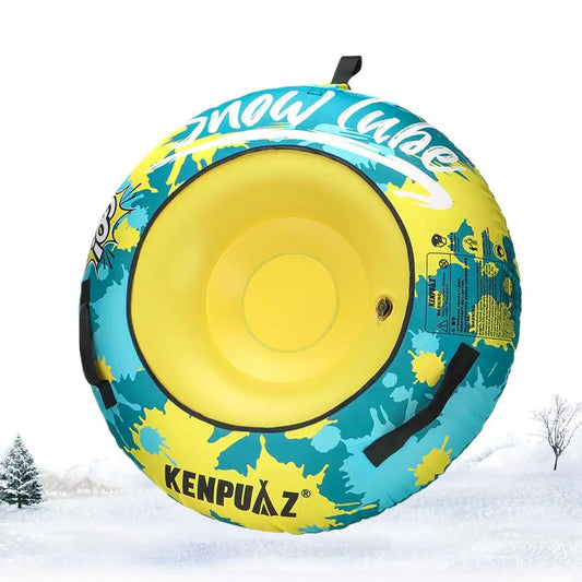 Inflatable Snow Sled With Thick Handles For Winter Fun