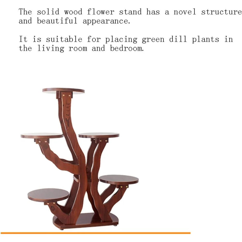 Wooden Tiered Flower Rack for Stylish Indoor and Outdoor Display