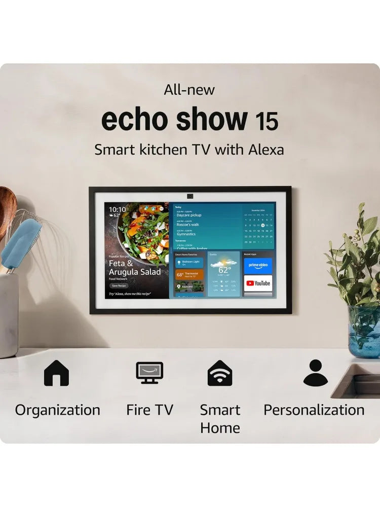 Echo Show 15 Smart Kitchen TV With Alexa HD Display