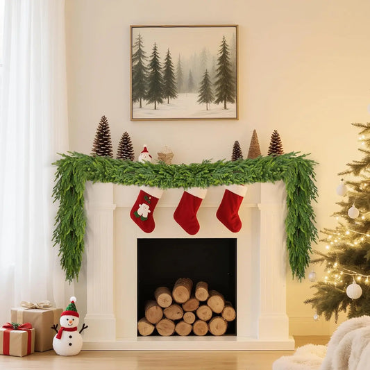 9 Foot Realistic Christmas Garland Dense Artificial Greenery