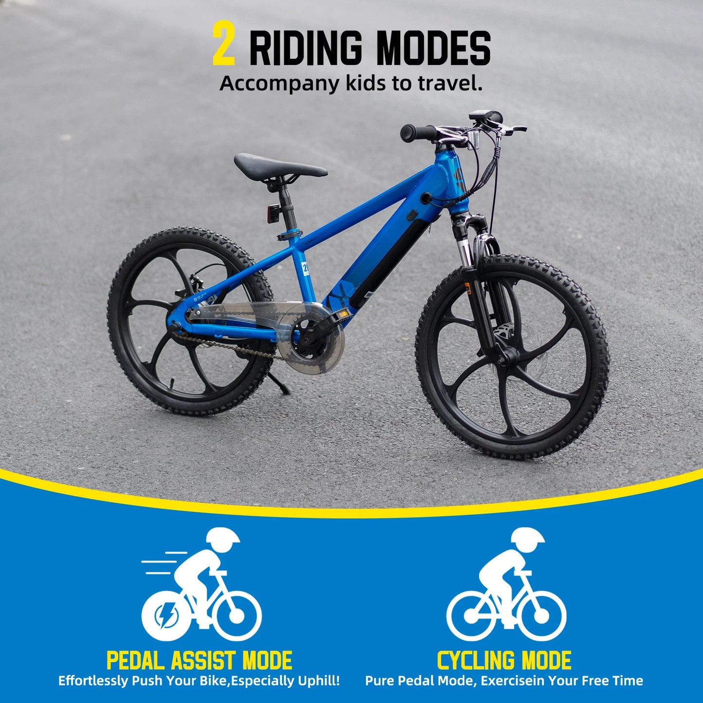 Joystar 250W Kids Electric Bike 15 Mile Range Safety