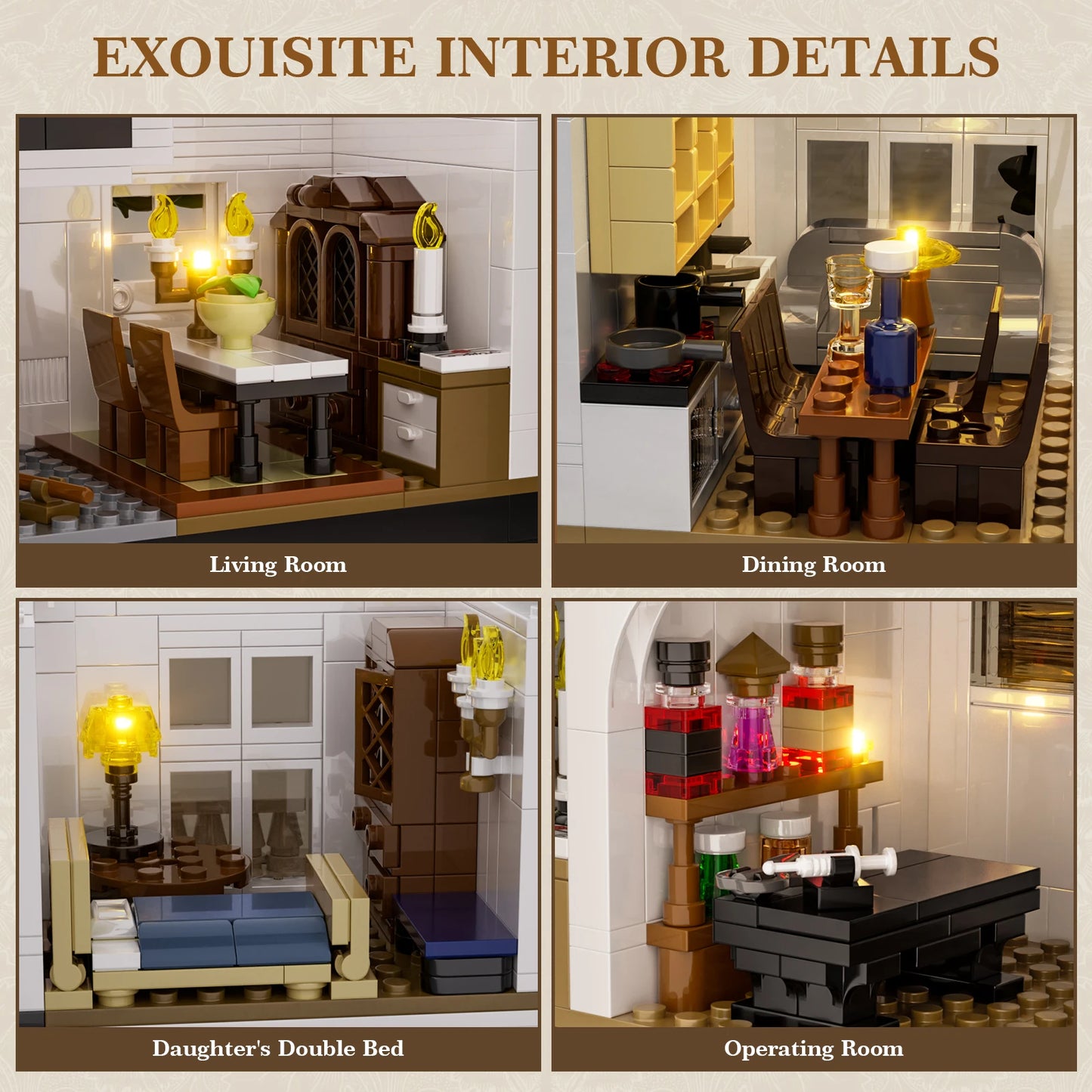 Magic House Blocks 1877 Architecture Model Kit For Adults