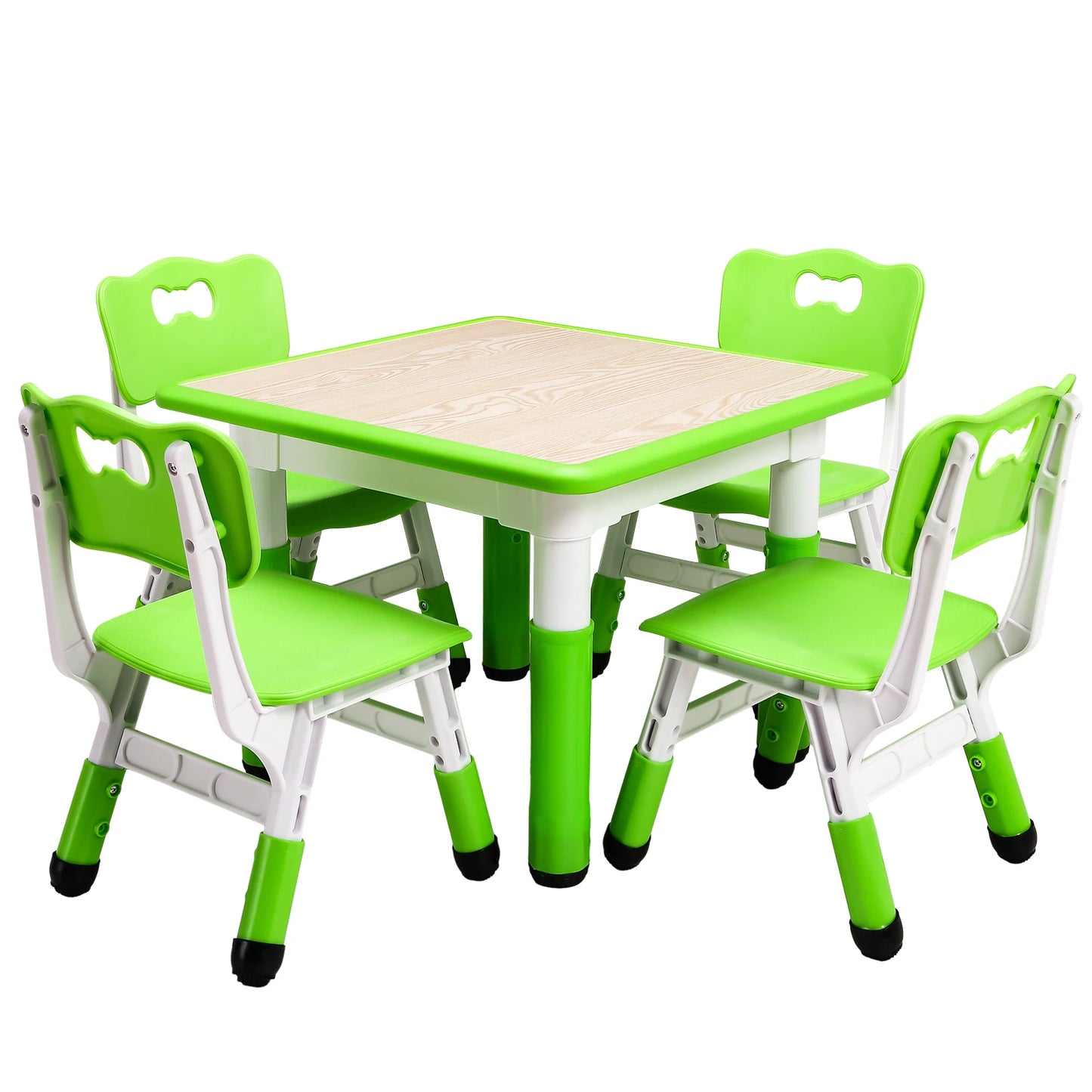 Height Adjustable Kids Table and Chairs for Ages 3 8