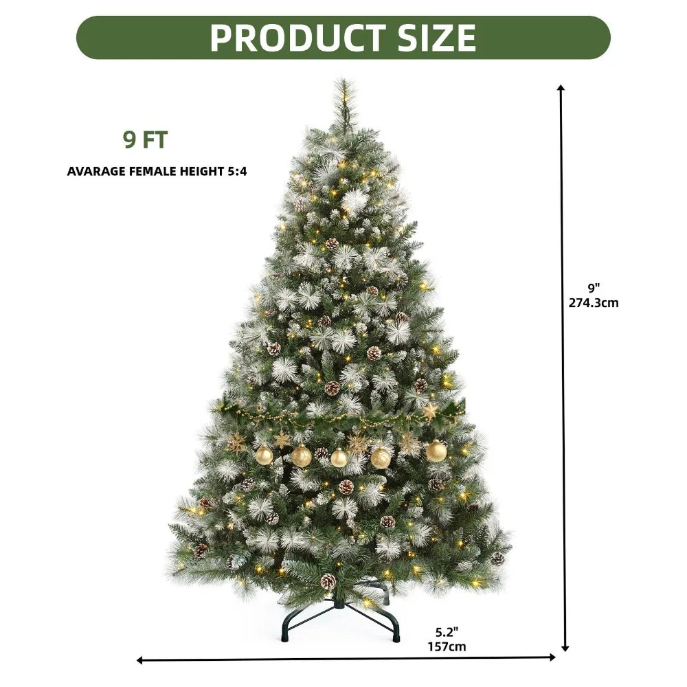 9 Ft Prelit Decorated Scotch Pine Christmas Tree Lights