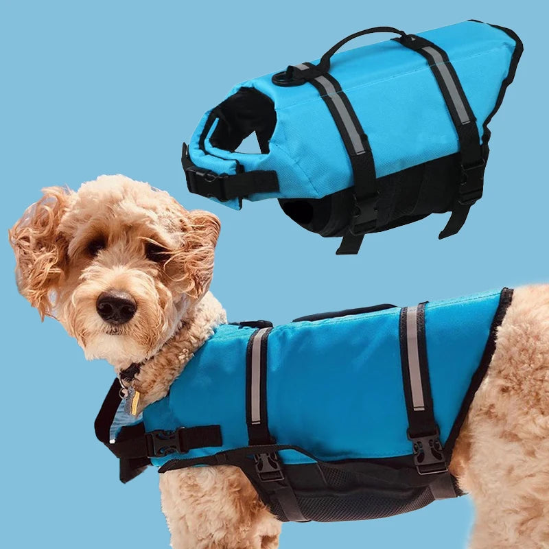 Ripstop Reflective Dog Life Jacket With Rescue Handle