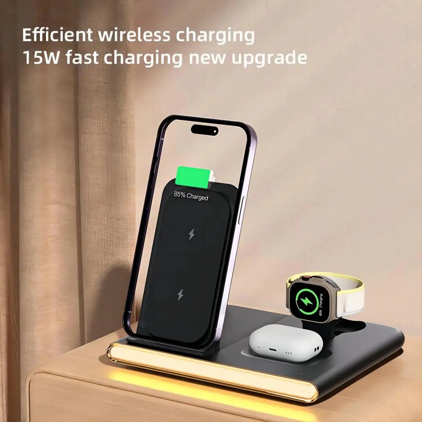 Fast Wireless Charger Station 30W PD for Phones and Watches
