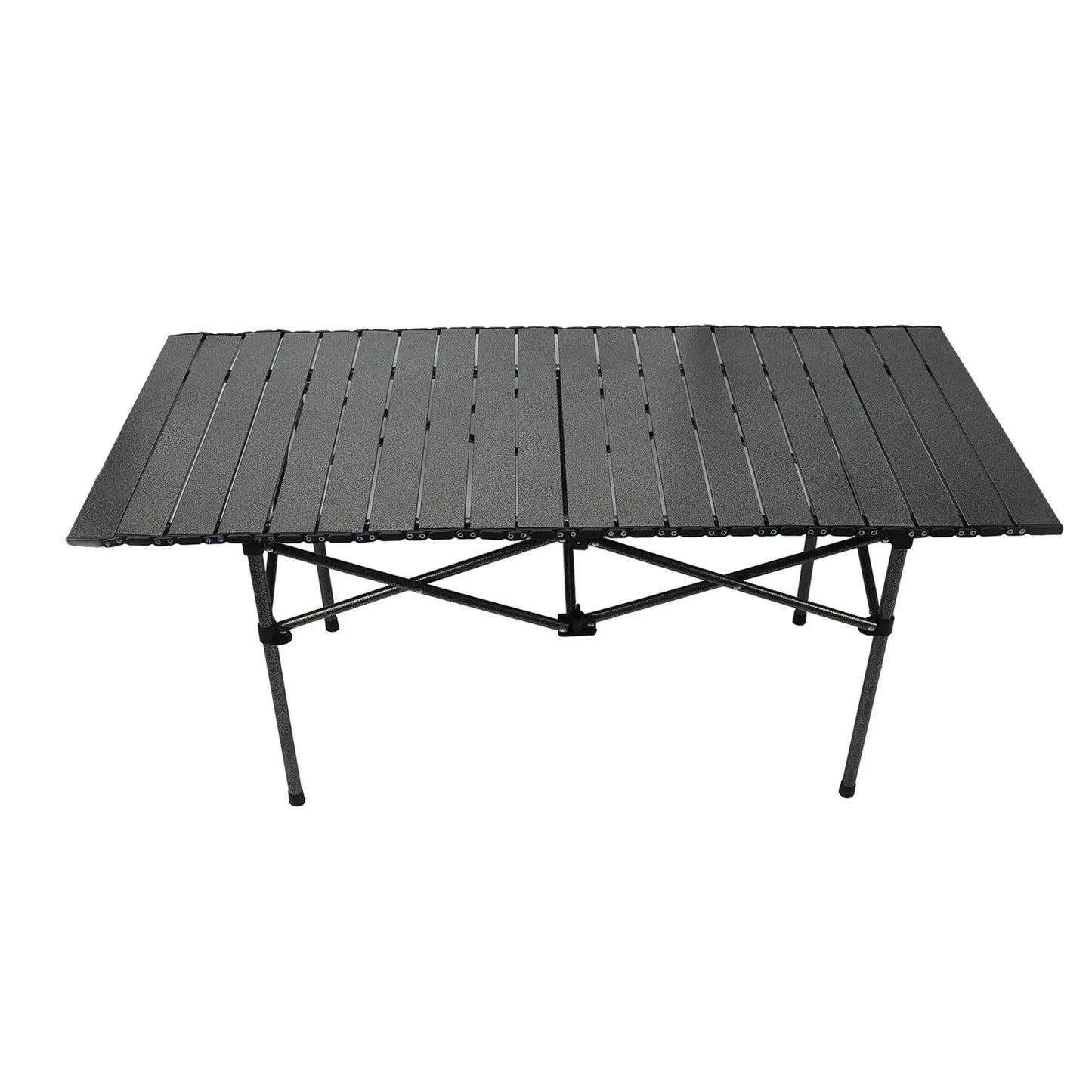 47 Inch Outdoor Folding Picnic Table With Storage Basket