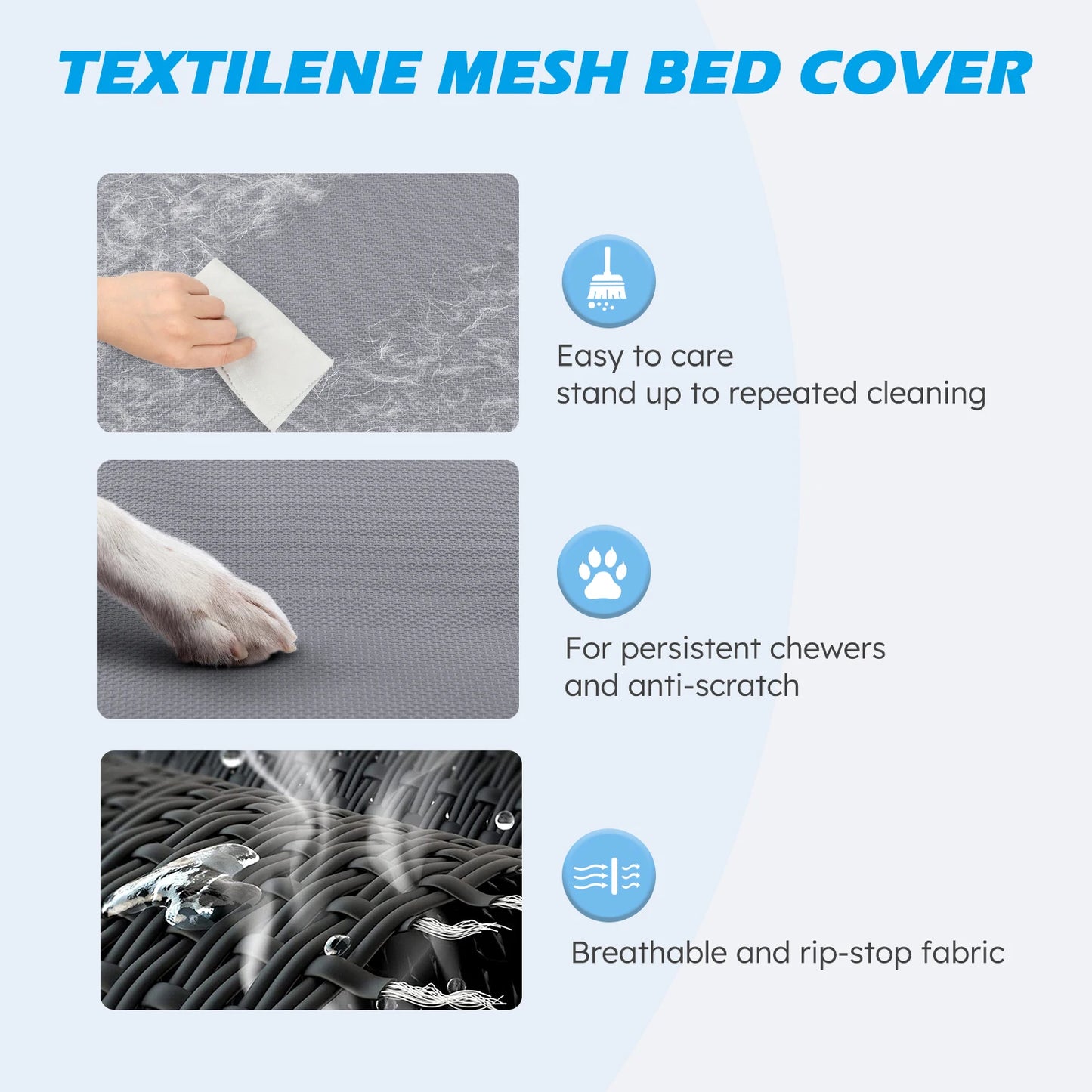 Elevated Dog Bed Cooling Portable Breathable Mesh Cot