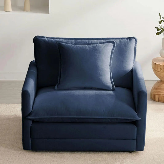 Chenille Oversized Accent Chair With Plush Cloud Comfort