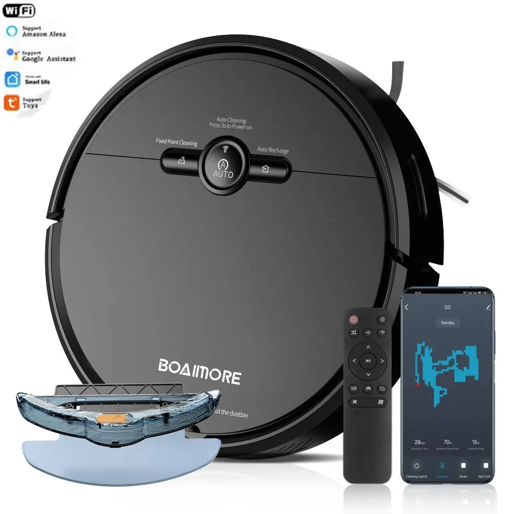 SmartClean 3600PA Robot Vacuum with Voice Control and Auto Charging