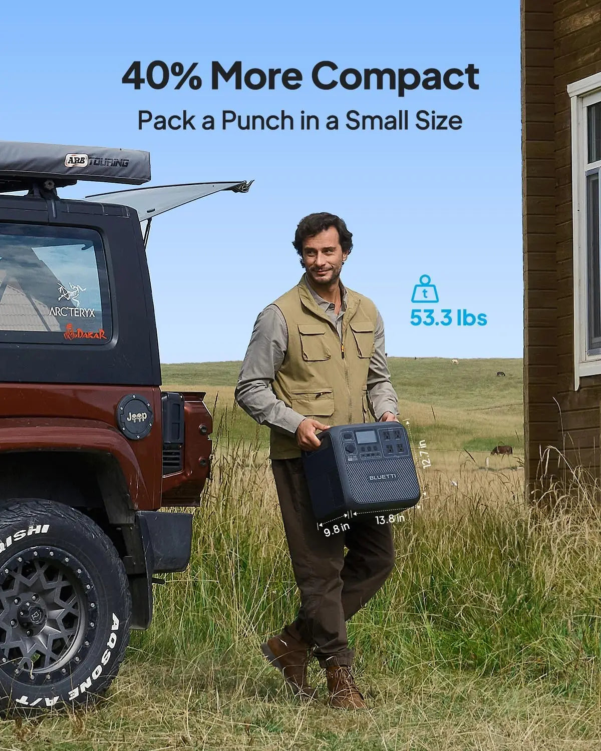 BLUETTI Portable Power Station 200 V2 High Capacity 2073.6Wh for Off-Grid Use