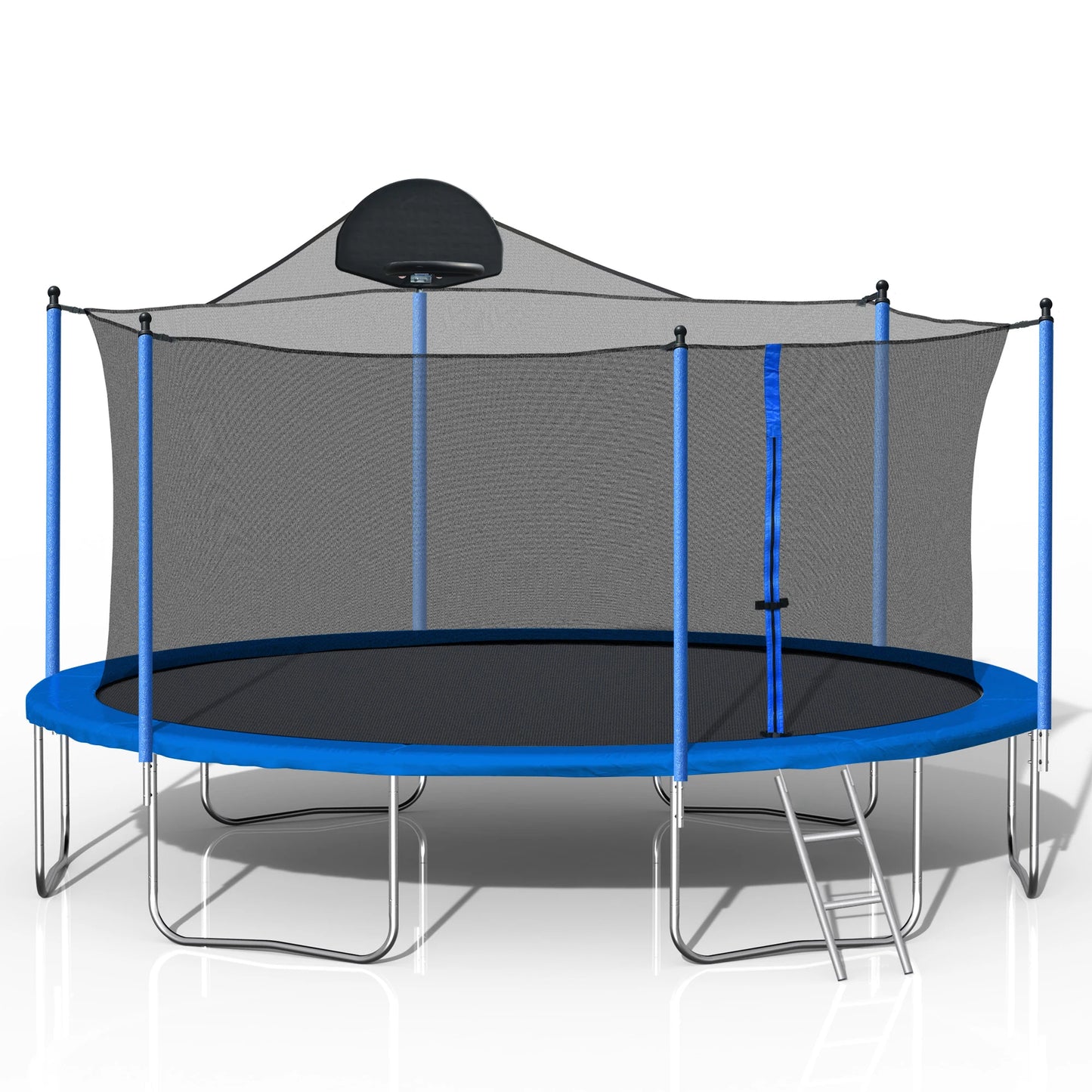 HiMISSCN 14FT Pumpkin Trampoline With Safety Enclosure Net