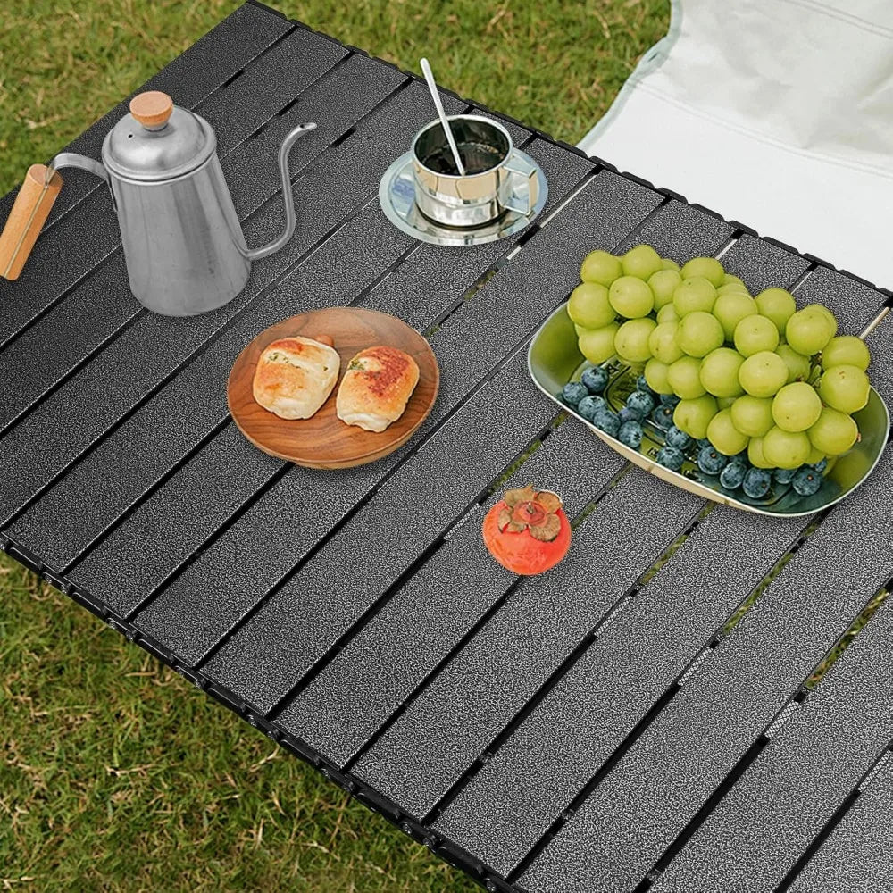 Foldable Camping Table With Adjustable Height For Outdoors