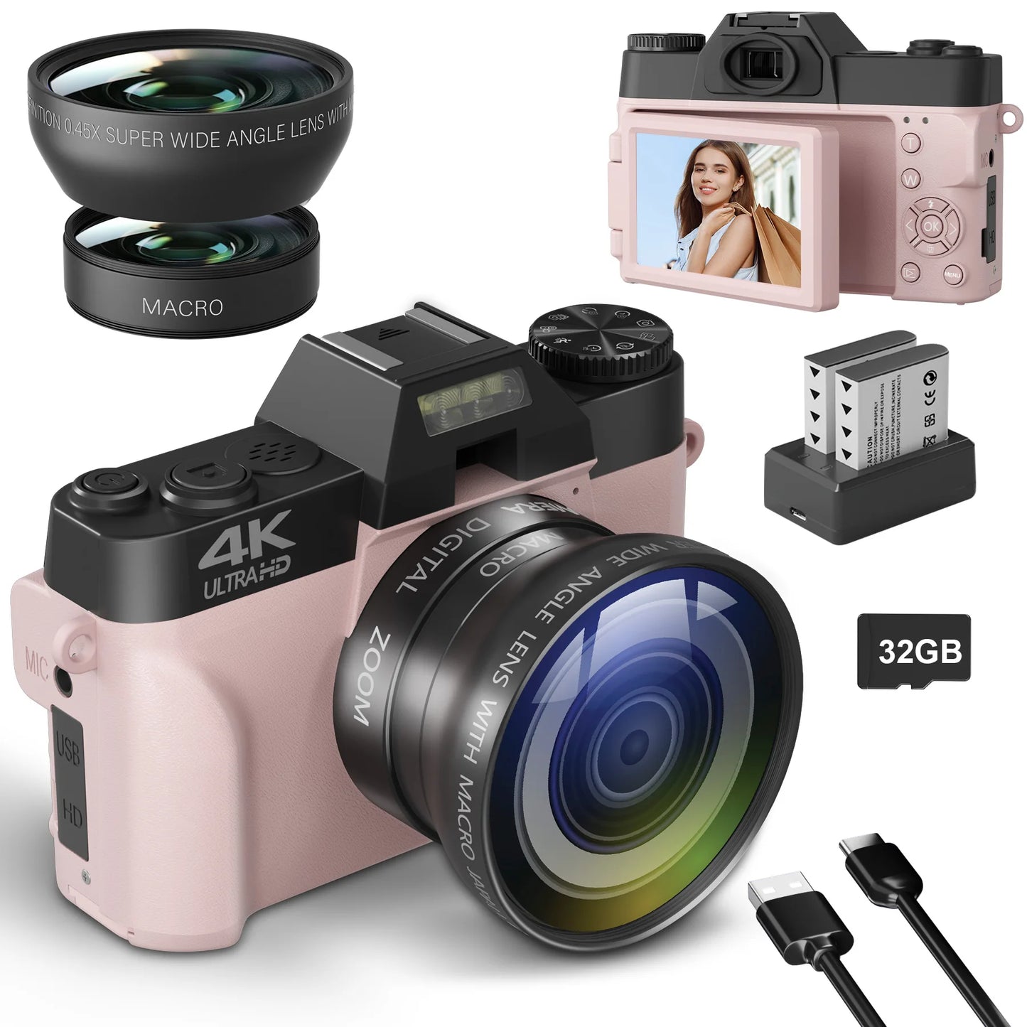 Compact 4K Camera With WiFi For Vlog YouTube Content