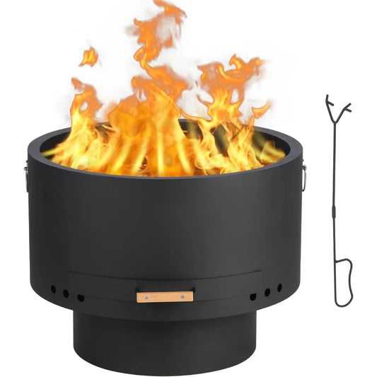 Smokeless 26 Inch Wood Burning Fire Pit With Low Smoke Design