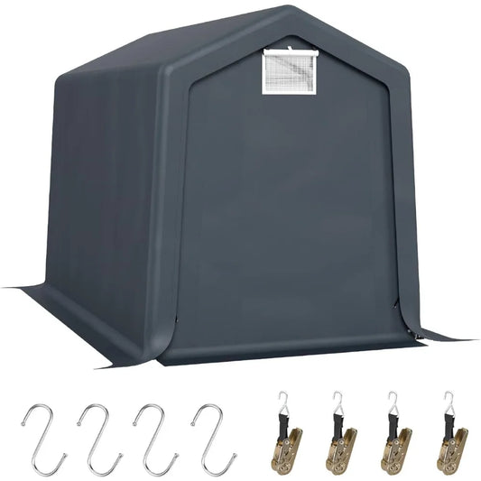 Portable Storage Shed 6x10 ft Easy Access Roll Up Door
