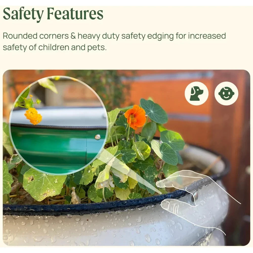 32 Inch Tall Raised Garden Bed Kit for Easy Gardening