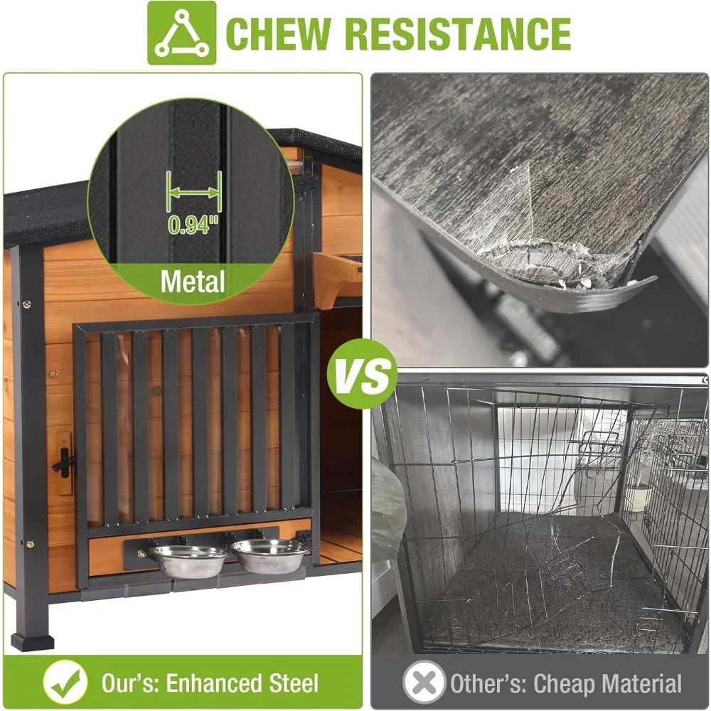 Heated Outdoor Dog House With Insulation And Heating Pad