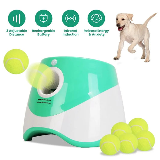 Automatic Dog Ball Launcher with Adjustable Distances for Endless Fun