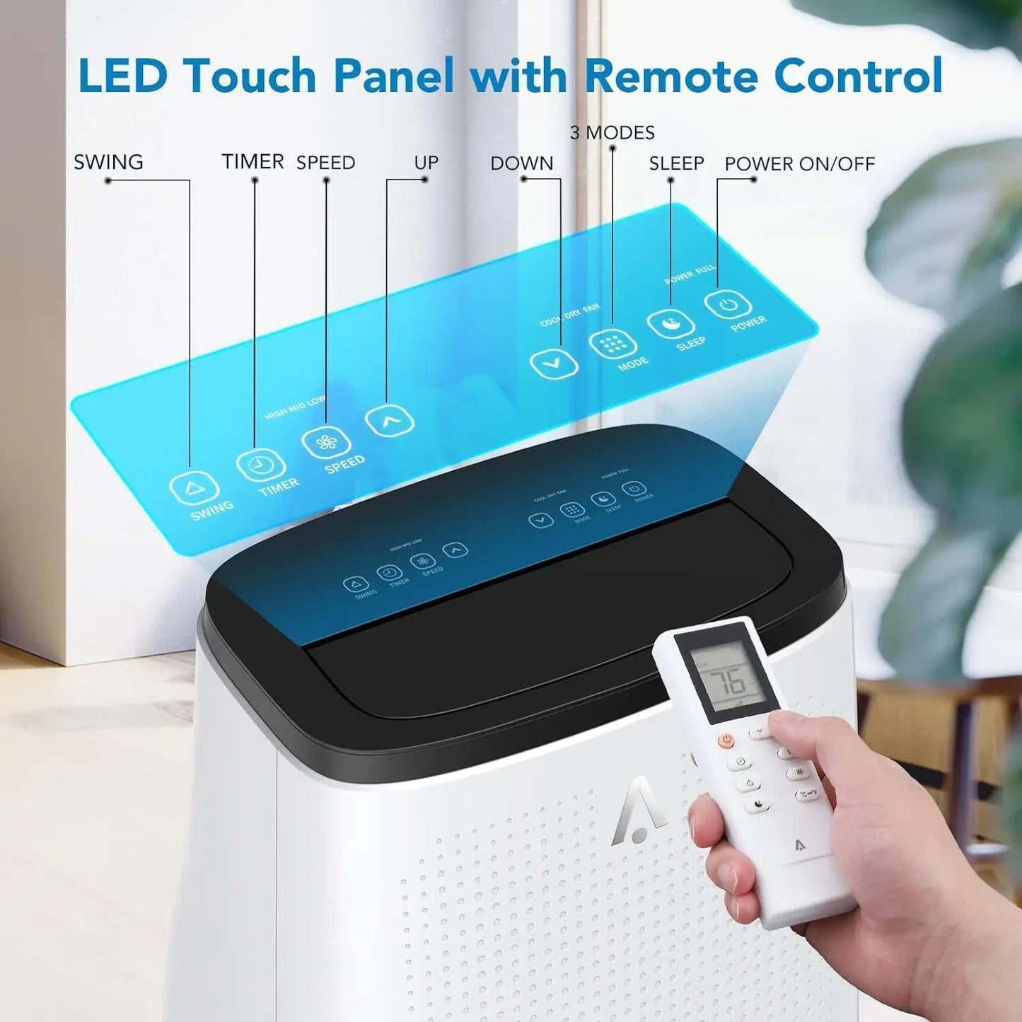 Acekool 14000 BTU Portable Air Conditioner for Large Rooms