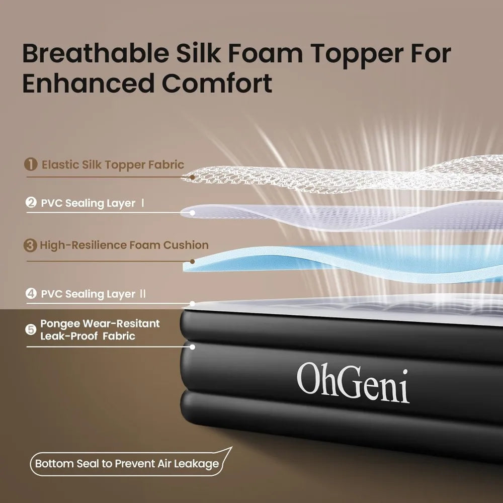 Air Mattress With Built In Pump For Quick Setup Comfort