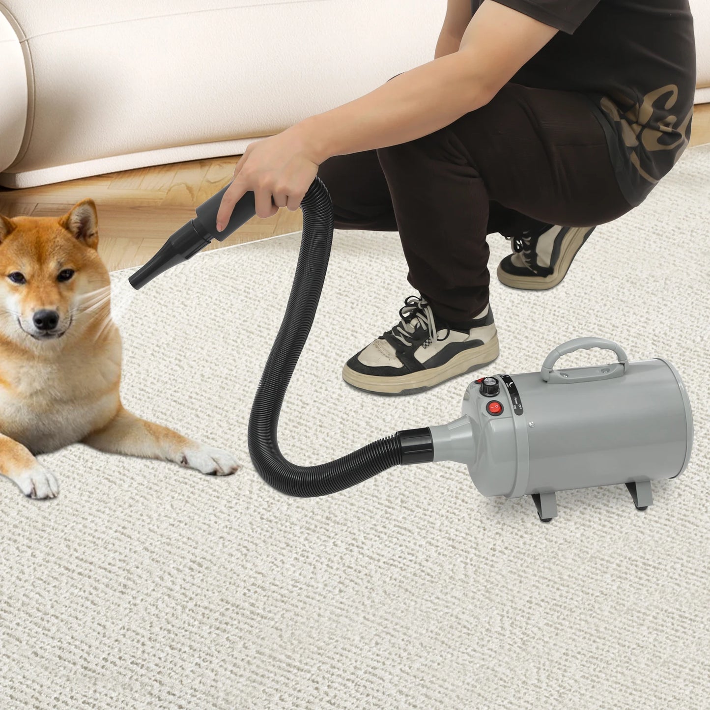 PetGroom Pro 2200W Dryer for Quiet Stress-Free Grooming