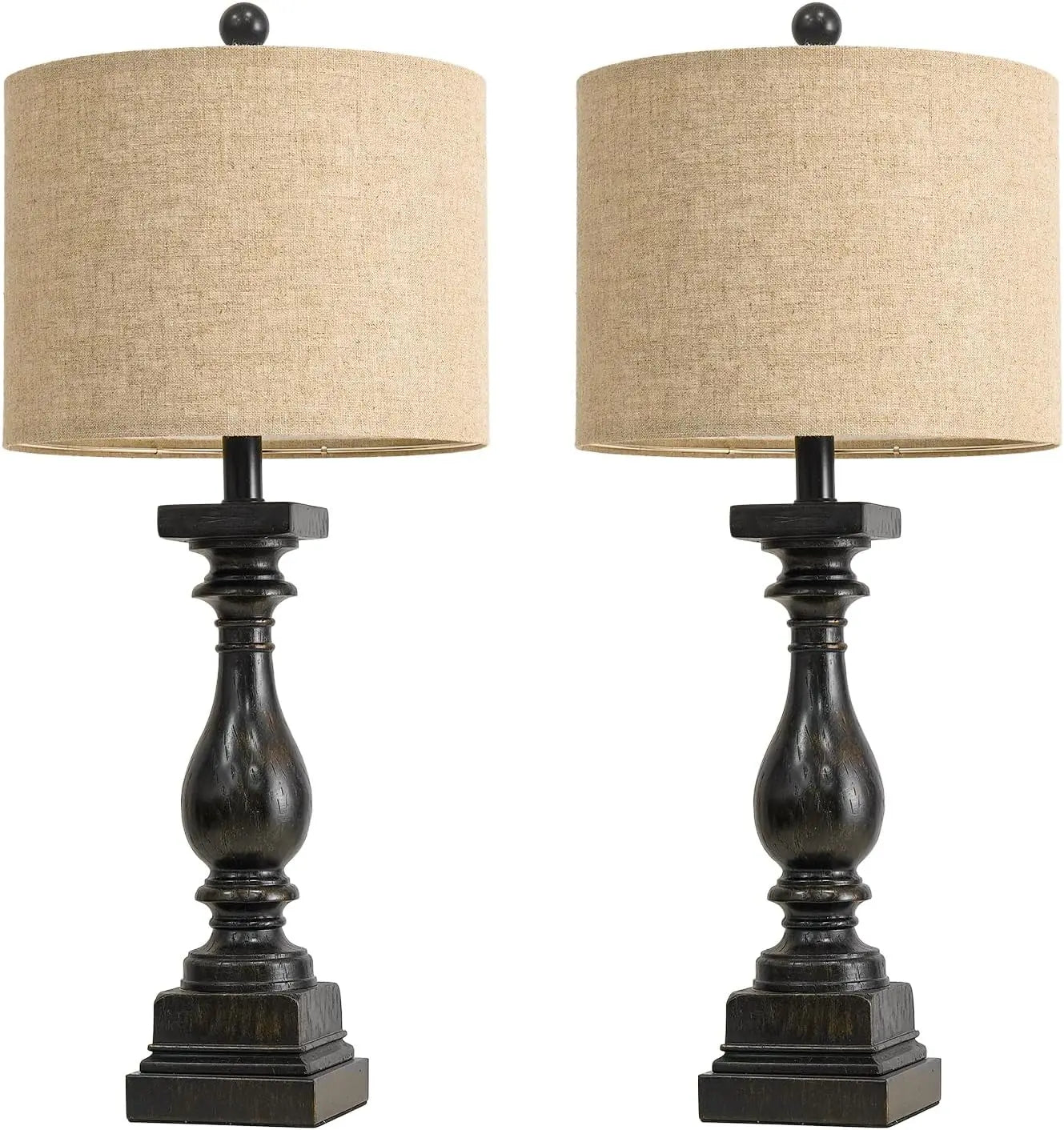 Farmhouse Table Lamps Set Of 2 With USB Ports Bedroom