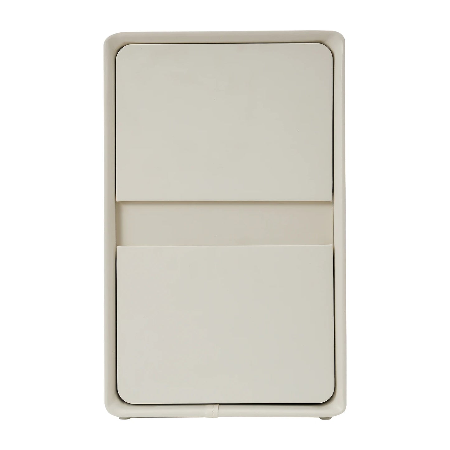 Narrow Nightstand With Two Drawers Modern Bedside Table