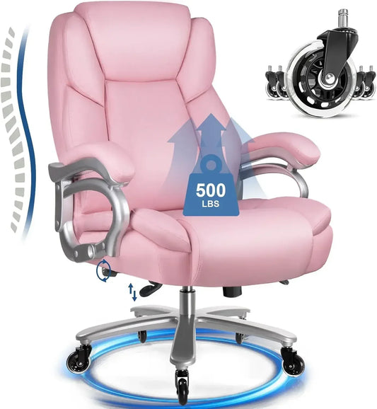 Heavy Duty Office Chair 500lbs With Ergonomic Lumbar Support