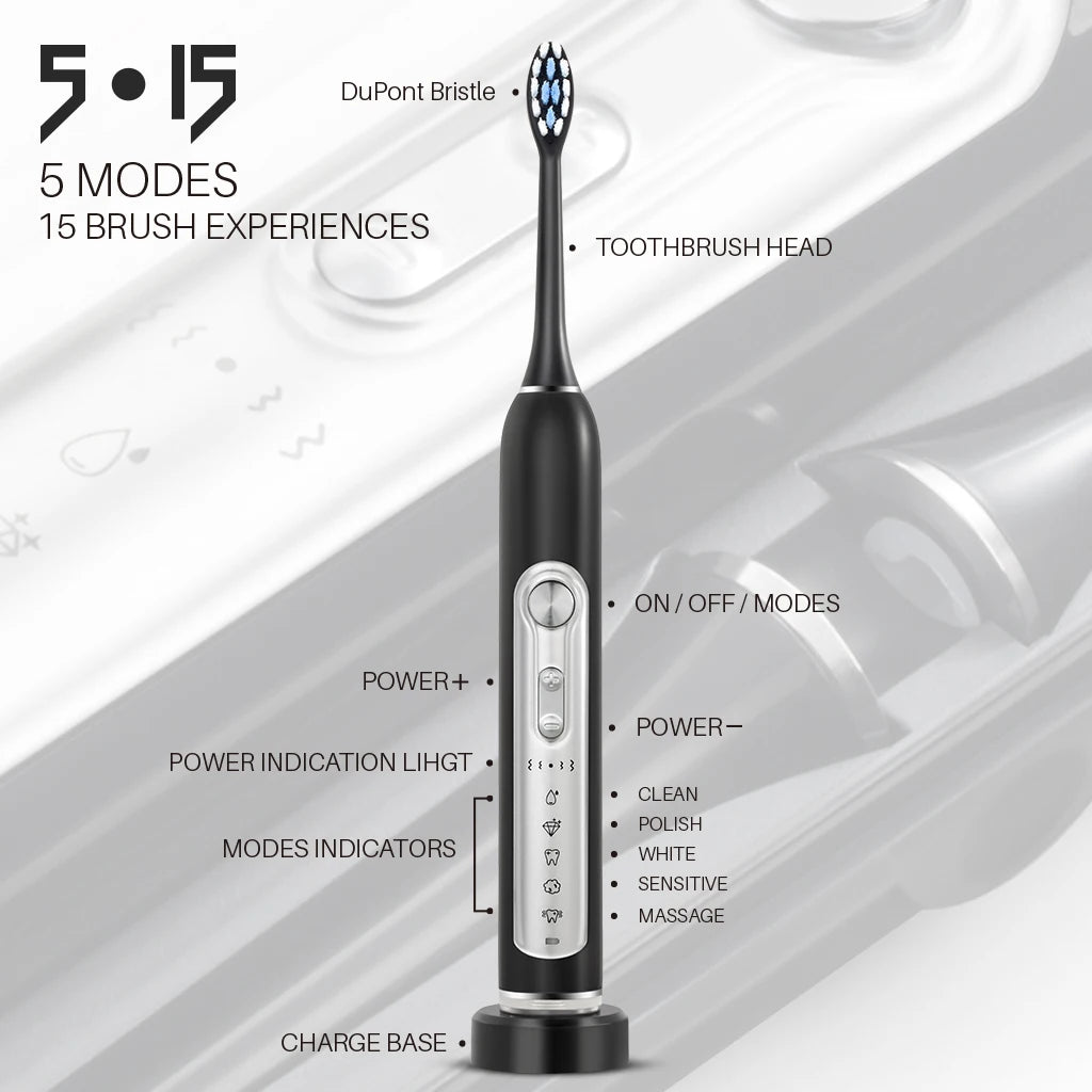 SUBORT S7 Super Sonic Electric Toothbrush with Smart Timer