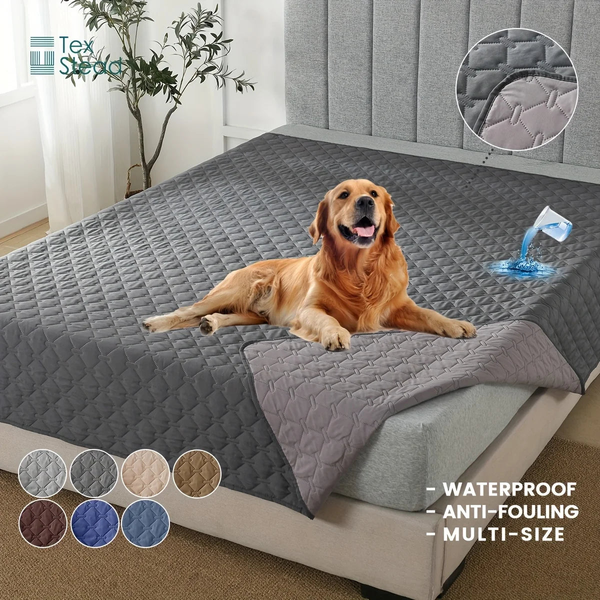 Double Sided Anti Leakage Dog Bed Cover Pet Blanket