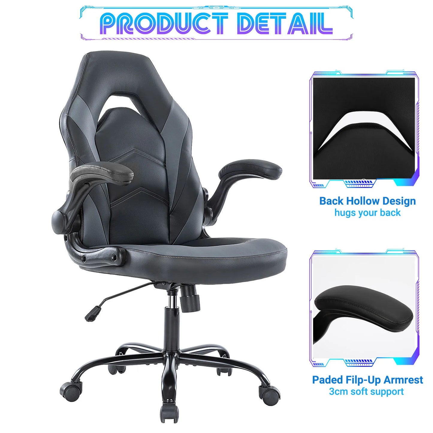 JHK Ergonomic Racing Chair for Ultimate Comfort and Support