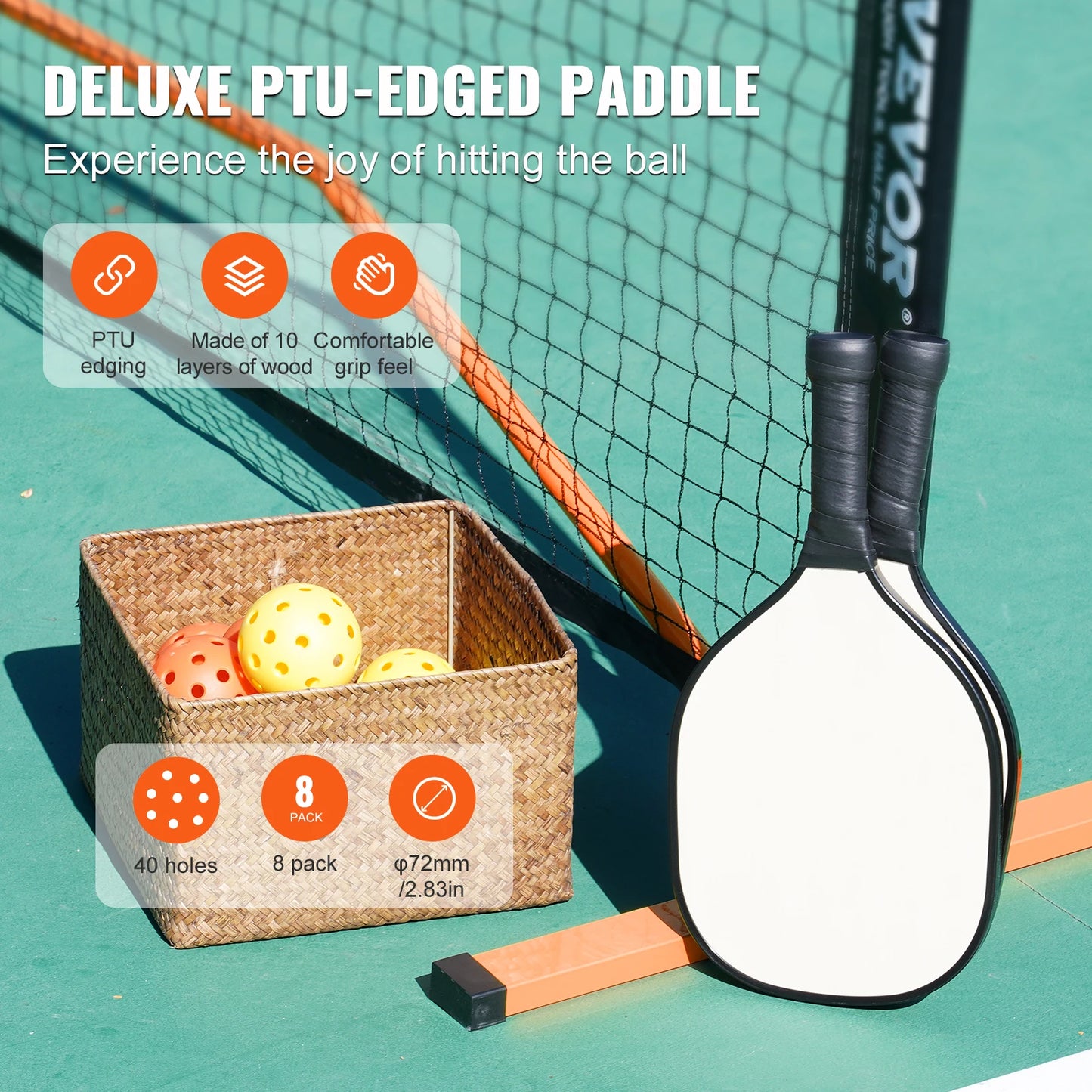 SucceBuy Portable Pickleball Net System Full Court