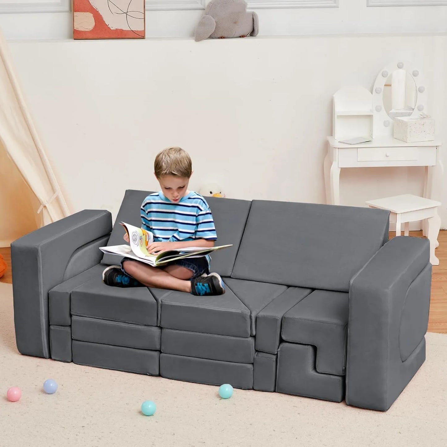 Modular Play Couch for Creative Playroom Fun
