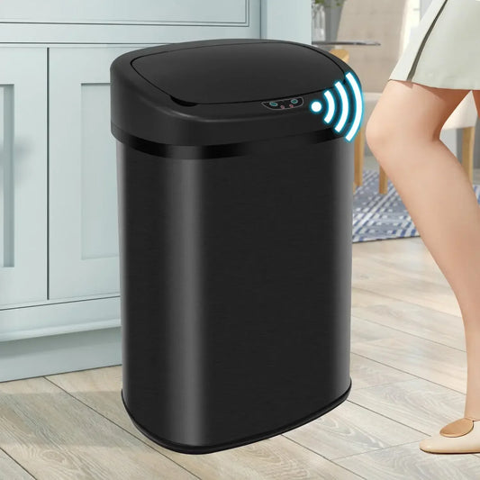 Mozhou 13 Gallon Kitchen Trash Can with Touch Free Sensor