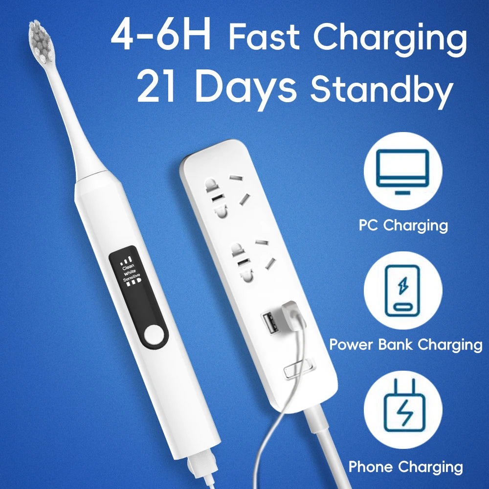 SmartClean Electric Toothbrush with Three Customizable Modes
