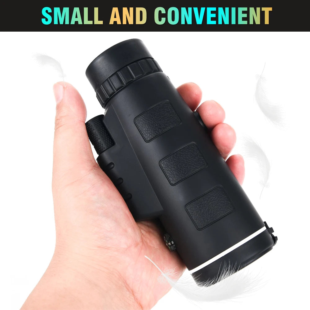 80x100 Zoom Monocular Telescope for Clear Long Range Viewing