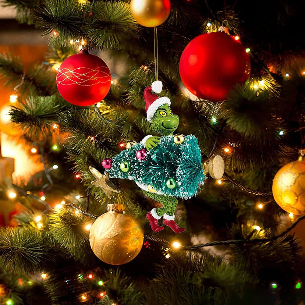 18Pcs 2D Acrylic Christmas Monster Ornaments Pack Bundle