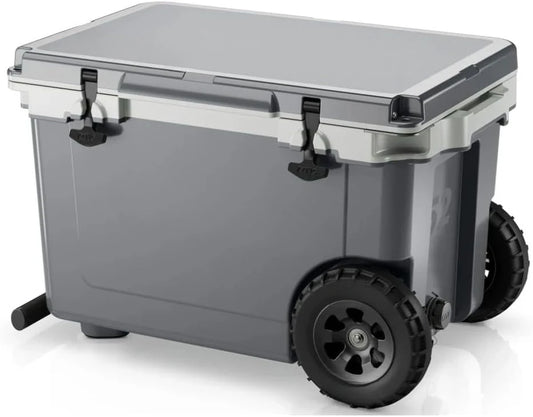 52 Quart Ultra Light Wheeled Cooler for Outdoor Adventures